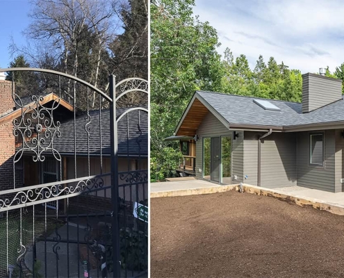 redesigned and remodeled exterior in Ashland, Oregon home renovation